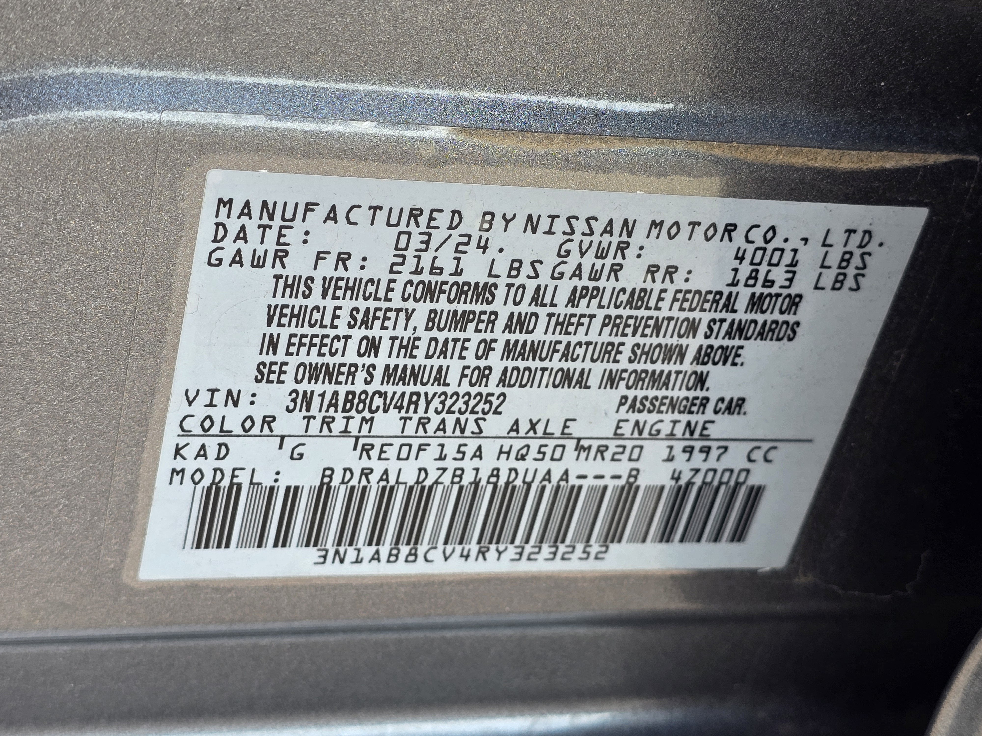 2024 Nissan Sentra SV Xtronic CVT