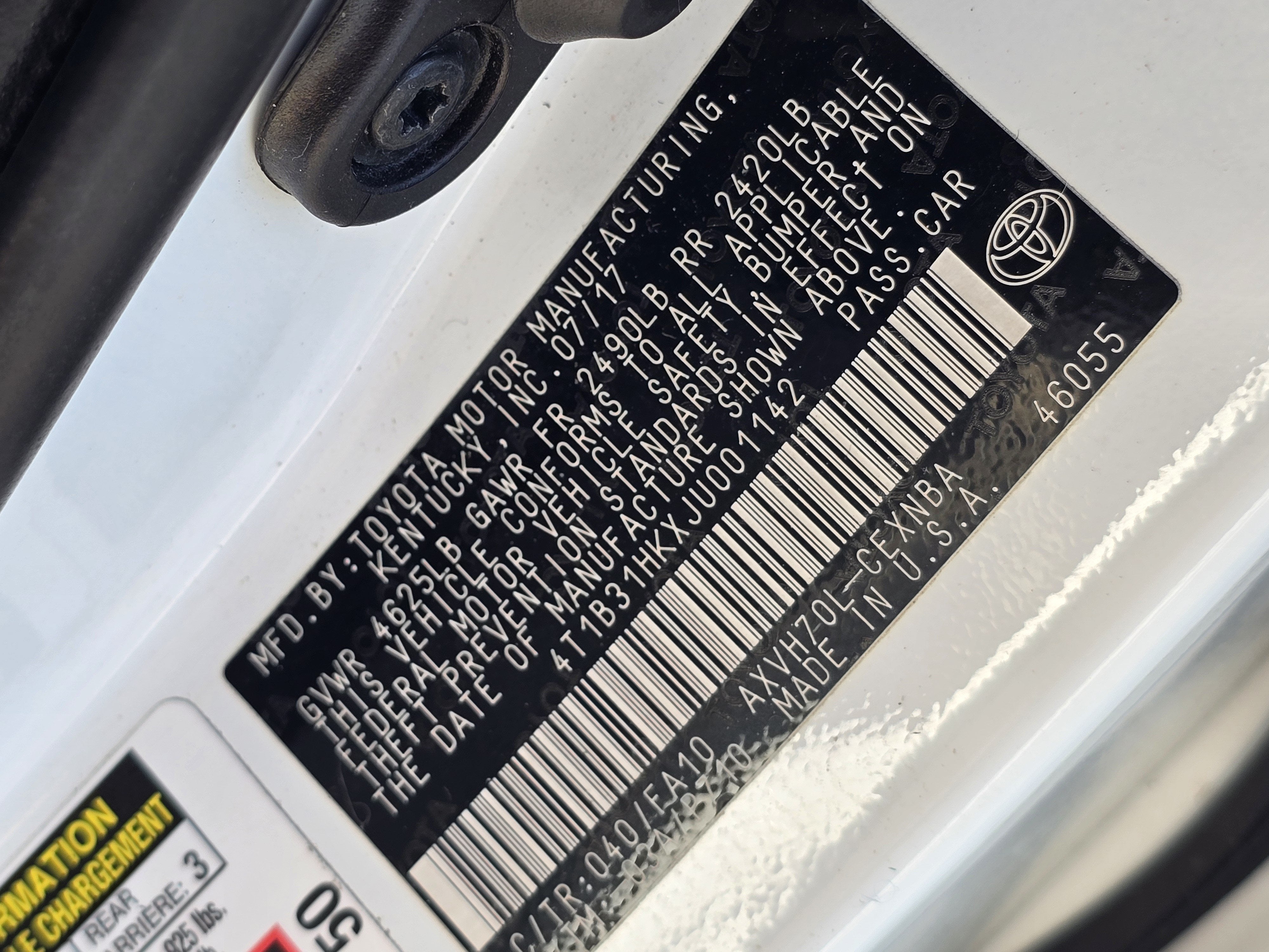 2018 Toyota Camry Hybrid LE