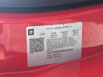 2021 Chevrolet Corvette Stingray 2LT