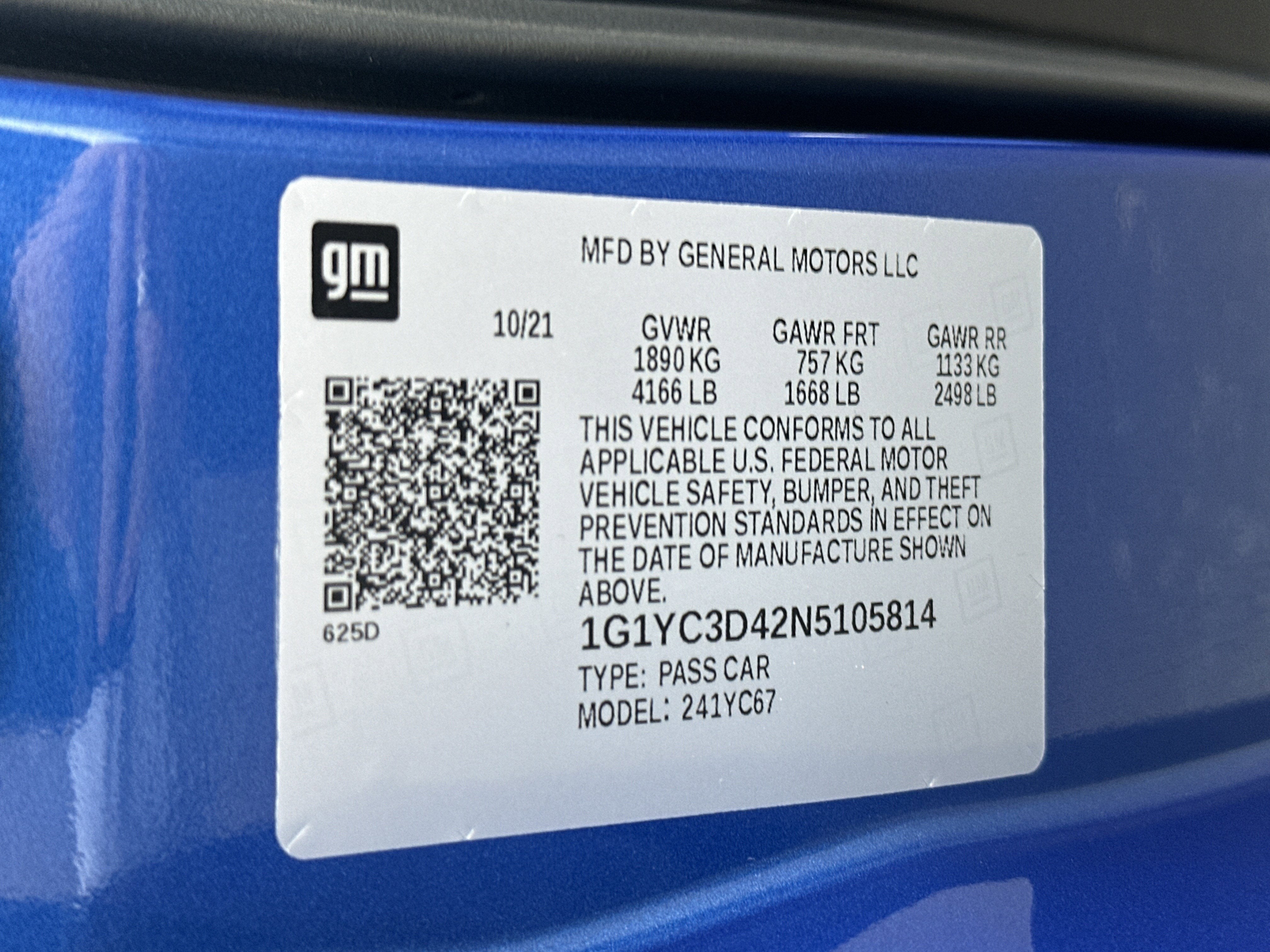 2022 Chevrolet Corvette Stingray 3LT