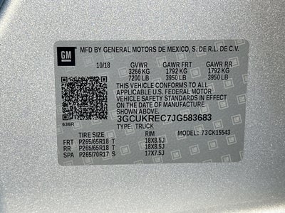 2018 Chevrolet Silverado 1500 LT