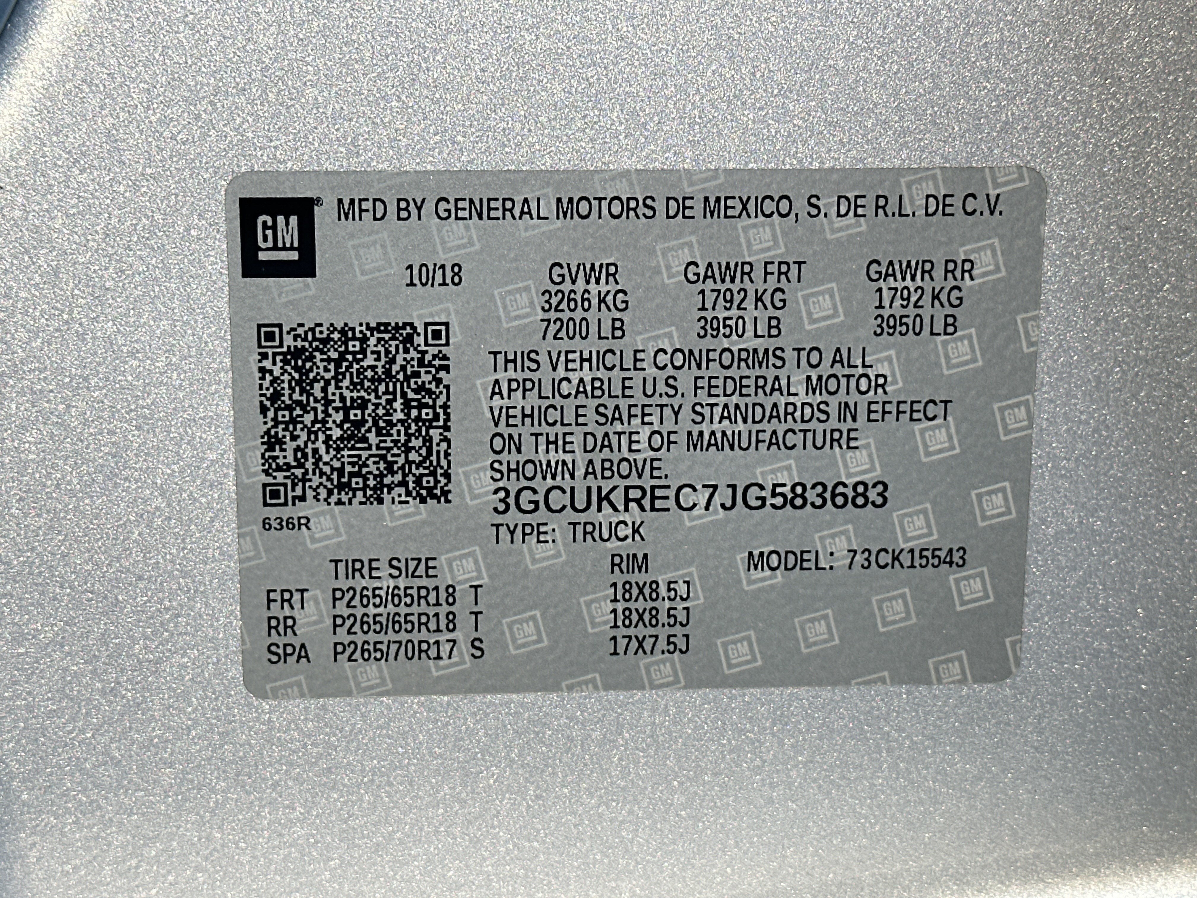 2018 Chevrolet Silverado 1500 LT