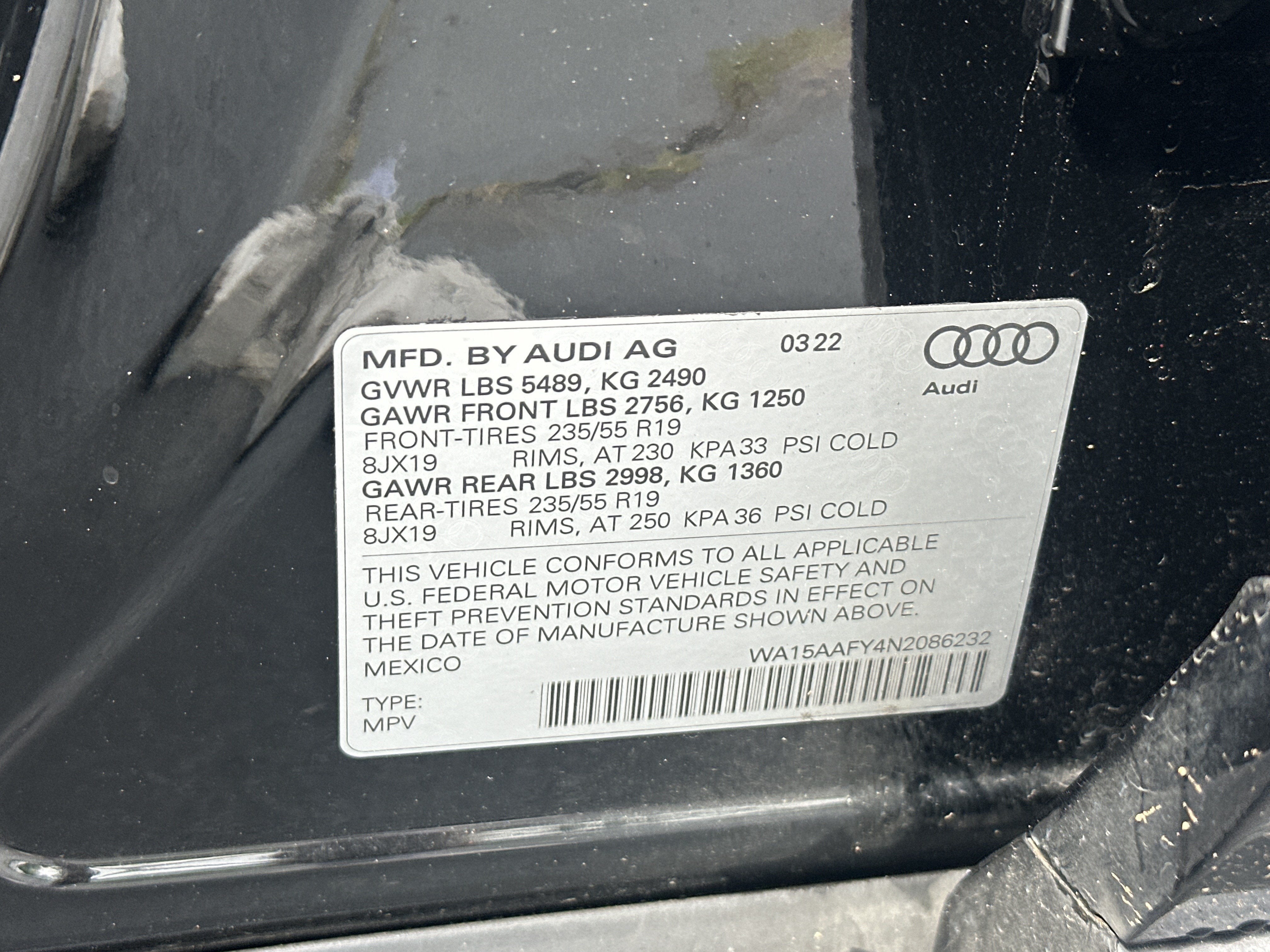 2022 Audi Q5 Sportback Premium Plus 45 TFSI S line quattro S tronic